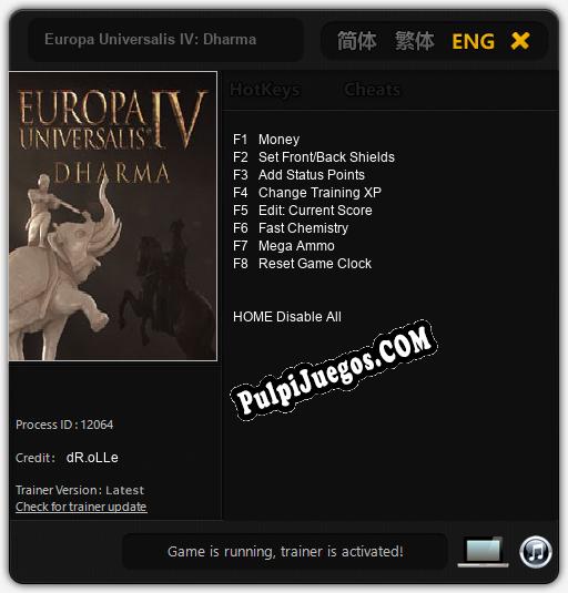 Europa Universalis IV: Dharma: Cheats, Trainer +8 [dR.oLLe]