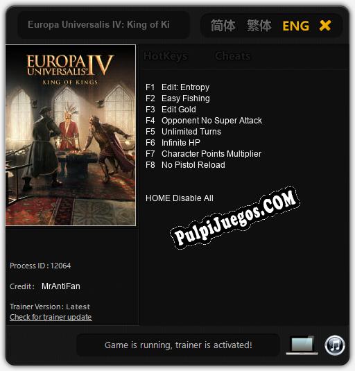 Europa Universalis IV: King of Kings: Cheats, Trainer +8 [MrAntiFan]