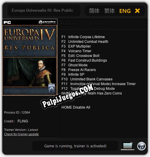 Entrenador liberado a Europa Universalis IV: Res Publica [v1.0.3]