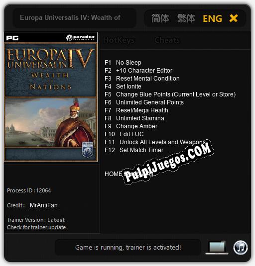 Entrenador liberado a Europa Universalis IV: Wealth of Nations [v1.0.4]