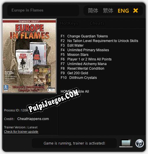 Entrenador liberado a Europe in Flames [v1.0.5]