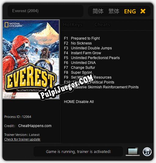 Everest (2004): Cheats, Trainer +11 [CheatHappens.com]