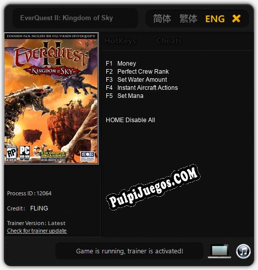 EverQuest II: Kingdom of Sky: Trainer +5 [v1.5]