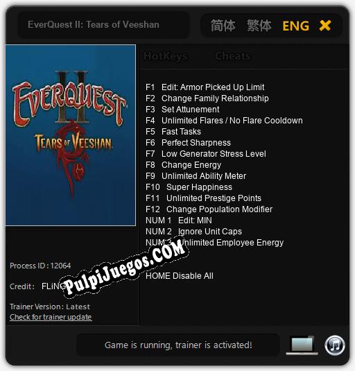 EverQuest II: Tears of Veeshan: Trainer +15 [v1.3]