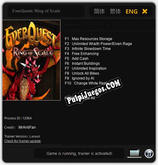 EverQuest: Ring of Scale: Treinador (V1.0.89)