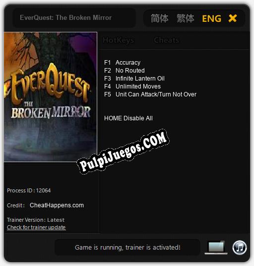 Entrenador liberado a EverQuest: The Broken Mirror [v1.0.7]