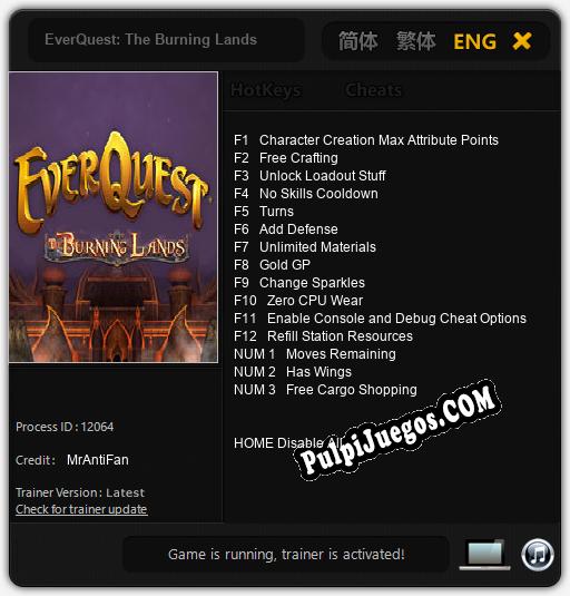 EverQuest: The Burning Lands: Cheats, Trainer +15 [MrAntiFan]