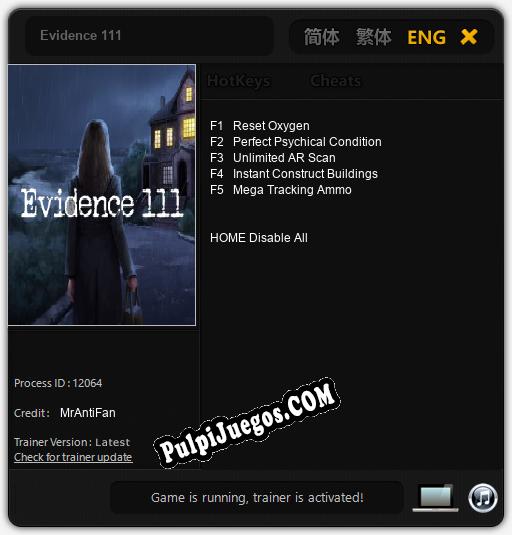 Entrenador liberado a Evidence 111 [v1.0.6]