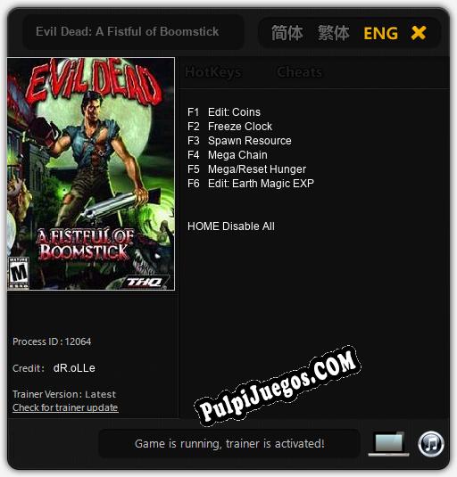 Evil Dead: A Fistful of Boomstick: Treinador (V1.0.42)