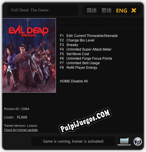 Evil Dead: The Game: Trainer +8 [v1.7]