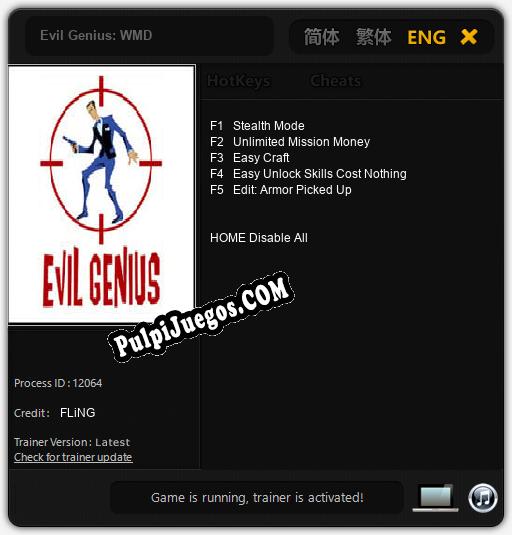 Evil Genius: WMD: Treinador (V1.0.64)