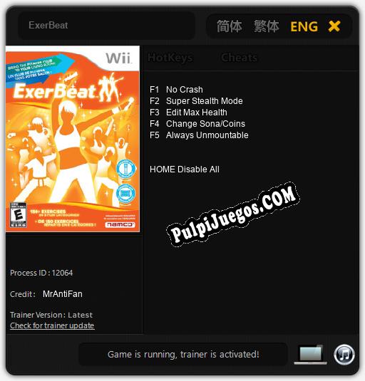 ExerBeat: Trainer +5 [v1.5]