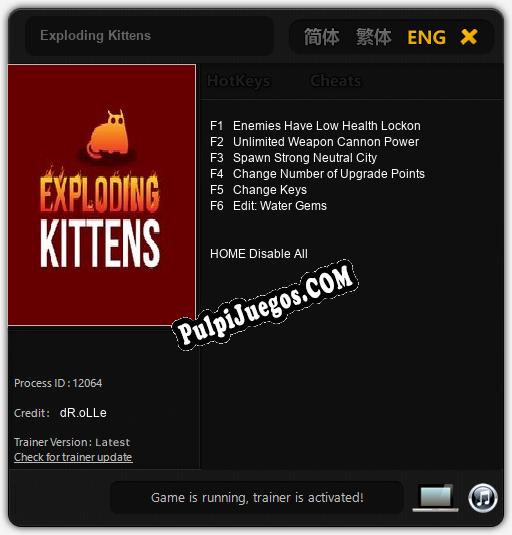 Entrenador liberado a Exploding Kittens [v1.0.6]