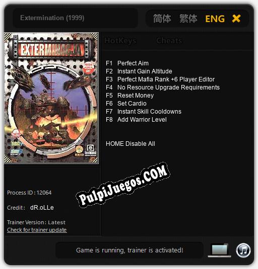 Entrenador liberado a Extermination (1999) [v1.0.6]