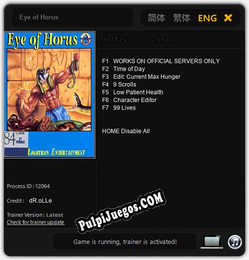 Entrenador liberado a Eye of Horus [v1.0.7]