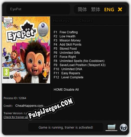 EyePet: Trainer +12 [v1.7]