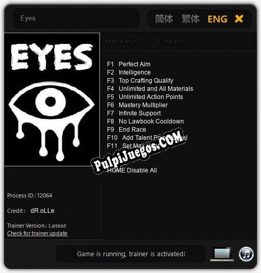 Entrenador liberado a Eyes [v1.0.5]