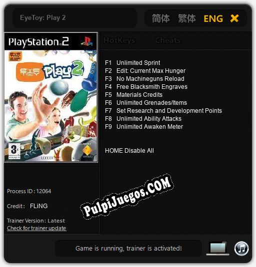 Entrenador liberado a EyeToy: Play 2 [v1.0.4]