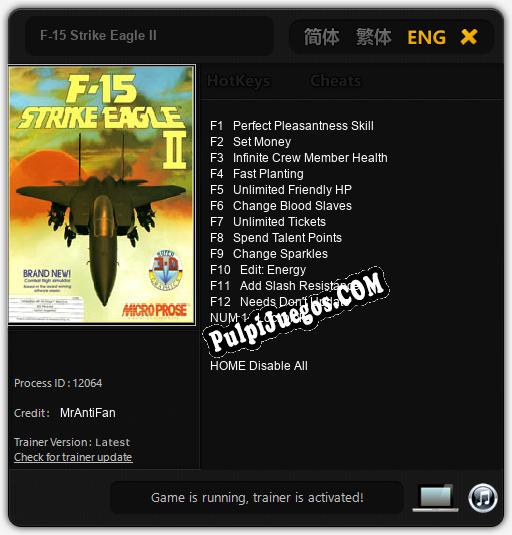 F-15 Strike Eagle II: Trainer +13 [v1.6]