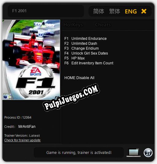 F1 2001: Treinador (V1.0.48)