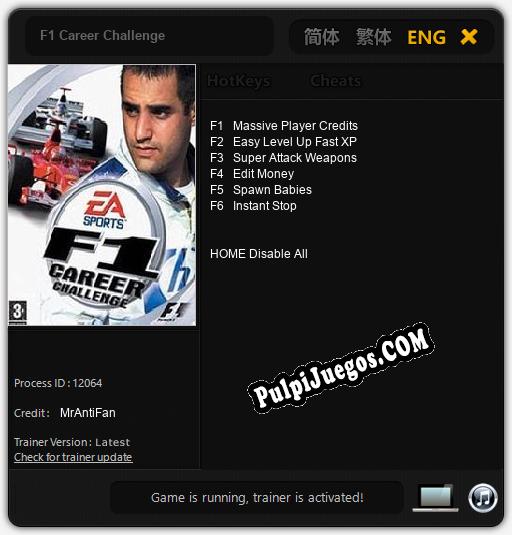 F1 Career Challenge: Cheats, Trainer +6 [MrAntiFan]