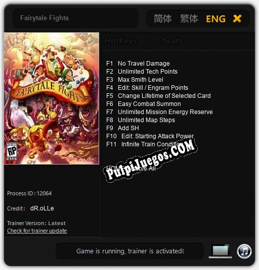 Entrenador liberado a Fairytale Fights [v1.0.8]