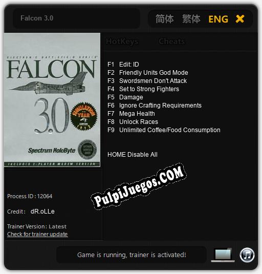 Falcon 3.0: Treinador (V1.0.2)