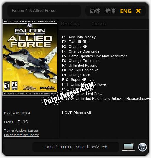 Entrenador liberado a Falcon 4.0: Allied Force [v1.0.8]