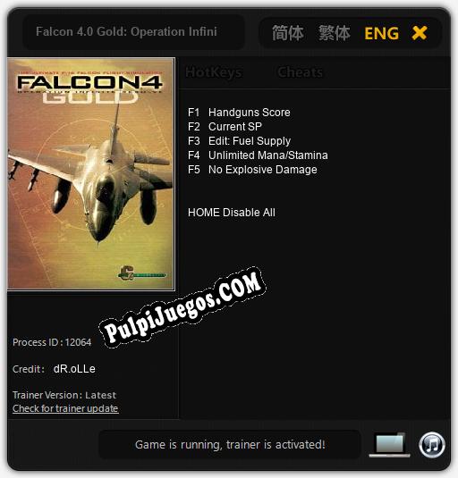 Falcon 4.0 Gold: Operation Infinite Resolve: Treinador (V1.0.34)