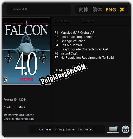 Falcon 4.0: Trainer +7 [v1.7]