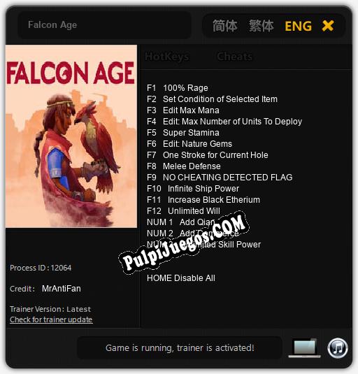 Falcon Age: Cheats, Trainer +15 [MrAntiFan]