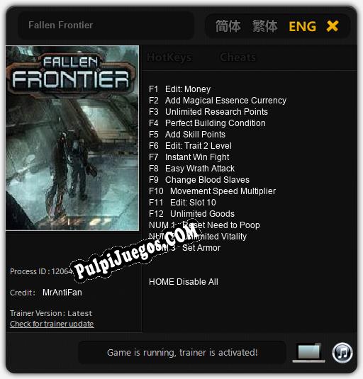 Fallen Frontier: Trainer +15 [v1.3]