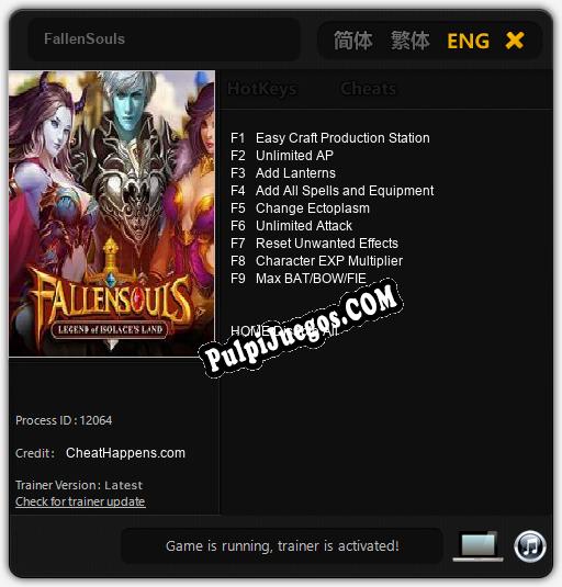 FallenSouls: Trainer +9 [v1.9]