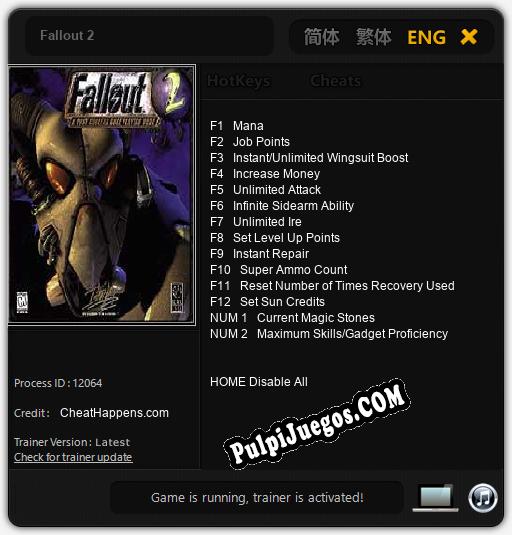 Fallout 2: Trainer +14 [v1.9]