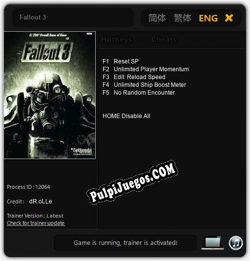 Fallout 3: Cheats, Trainer +5 [dR.oLLe]