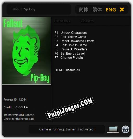 Entrenador liberado a Fallout Pip-Boy [v1.0.6]