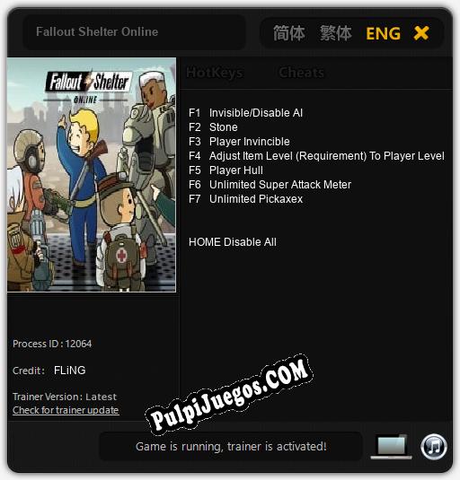 Fallout Shelter Online: Trainer +7 [v1.3]