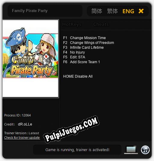 Entrenador liberado a Family Pirate Party [v1.0.9]