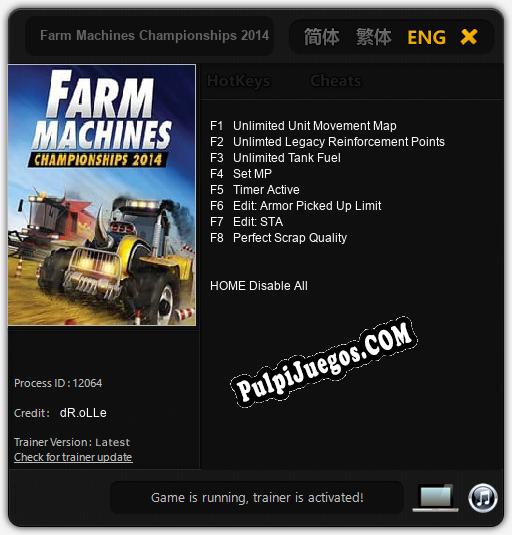 Farm Machines Championships 2014: Treinador (V1.0.5)