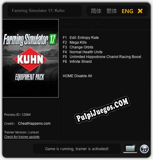 Farming Simulator 17: Kuhn: Treinador (V1.0.54)