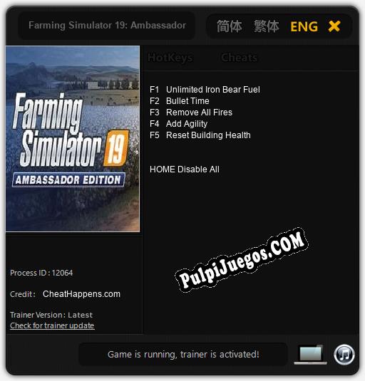 Farming Simulator 19: Ambassador Edition: Trainer +5 [v1.2]