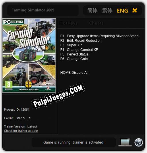 Farming Simulator 2009: Cheats, Trainer +6 [dR.oLLe]