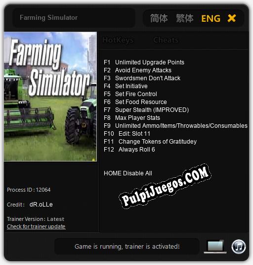 Farming Simulator: Trainer +12 [v1.6]