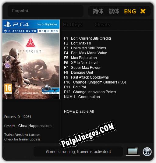 Farpoint: Cheats, Trainer +13 [CheatHappens.com]