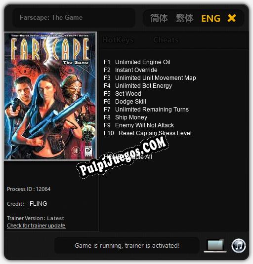 Farscape: The Game: Trainer +10 [v1.8]