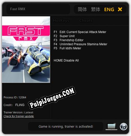 Fast RMX: Trainer +5 [v1.4]