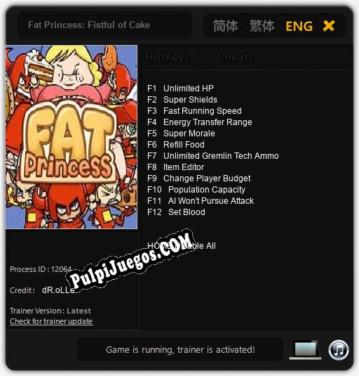 Fat Princess: Fistful of Cake: Cheats, Trainer +12 [dR.oLLe]