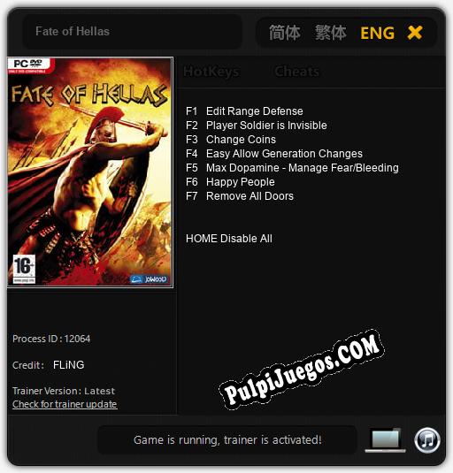 Entrenador liberado a Fate of Hellas [v1.0.1]