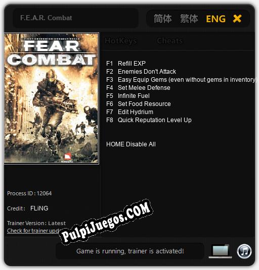 Entrenador liberado a F.E.A.R. Combat [v1.0.1]