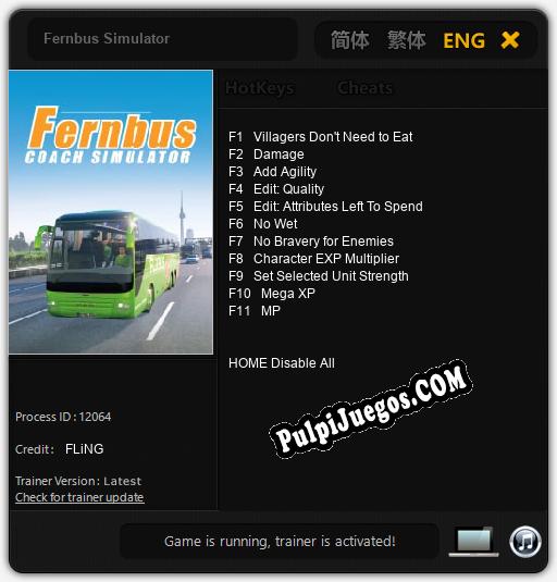 Entrenador liberado a Fernbus Simulator [v1.0.2]